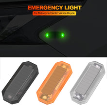 Load image into Gallery viewer, Solar Car LED Warning Light Night Ride Tail Light Anti-rear Strobe Light for Motorcycle Electric Vehicle Bicycle
