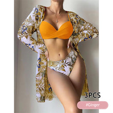 Load image into Gallery viewer, Three-Point Low Waist Gathering Style Bikini Suit Sexy Small Fresh Style Swimsuit Set-3PCS