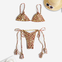Load image into Gallery viewer, Fashion Sexy Big Backless Three-Point Lace-Up Bikini Multi-Color Optional Swimsuit Set S-L