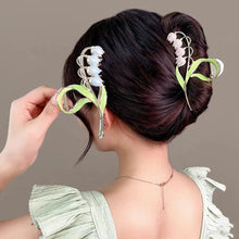 Load image into Gallery viewer, Bell Orchid Flower Hairpin Fashion Temperamental Flower Alloy Hair Clip Headdress Hair Accessories for Women