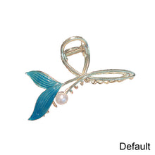 Load image into Gallery viewer, Exquisite Blue Fishtail Hairpin Fashion Temperamental Alloy Pearl Hair Clip Headdress Hair Accessories for Women