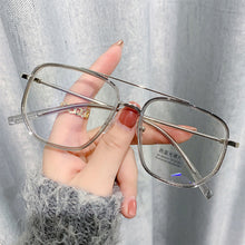 Load image into Gallery viewer, Fashion Large Frame Anti Blue Light Glasses Retro Polygonal Double Beam Glasses Comfortable Transparent Glasses For Women Men