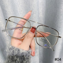 Load image into Gallery viewer, Fashion Large Frame Anti Blue Light Glasses Retro Polygonal Double Beam Glasses Comfortable Transparent Glasses For Women Men