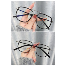 Load image into Gallery viewer, Fashion Large Frame Anti Blue Light Glasses Retro Polygonal Double Beam Glasses Comfortable Transparent Glasses For Women Men