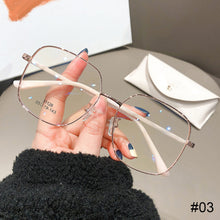 Load image into Gallery viewer, Fashion Large Frame Anti Blue Light Glasses Metal Frame Glasses Lightweight Comfortable Transparent Glasses For Women Men