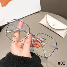 Load image into Gallery viewer, Fashion Large Frame Anti Blue Light Glasses Metal Frame Glasses Lightweight Comfortable Transparent Glasses For Women Men