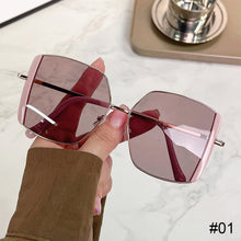 Load image into Gallery viewer, Personalized Polygonal Large Frame Sunglasses Metal Frame Unpolarized Sunglasses UV Protection Outdoor Sunglasses for Women