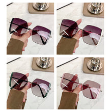 Load image into Gallery viewer, Personalized Polygonal Large Frame Sunglasses Metal Frame Unpolarized Sunglasses UV Protection Outdoor Sunglasses for Women