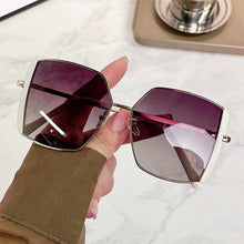 Load image into Gallery viewer, Personalized Polygonal Large Frame Sunglasses Metal Frame Unpolarized Sunglasses UV Protection Outdoor Sunglasses for Women
