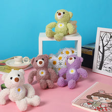 Load image into Gallery viewer, 18cm Cute Plush Bear Toy with Embroidery Daisy Gift Bouquet Decoration Bear Doll Wedding Stuffed Bears Gifts