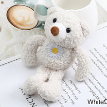 Load image into Gallery viewer, 18cm Cute Plush Bear Toy with Embroidery Daisy Gift Bouquet Decoration Bear Doll Wedding Stuffed Bears Gifts