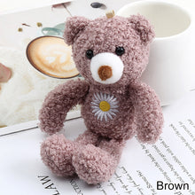 Load image into Gallery viewer, 18cm Cute Plush Bear Toy with Embroidery Daisy Gift Bouquet Decoration Bear Doll Wedding Stuffed Bears Gifts