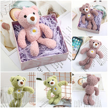 Load image into Gallery viewer, 18cm Cute Plush Bear Toy with Embroidery Daisy Gift Bouquet Decoration Bear Doll Wedding Stuffed Bears Gifts