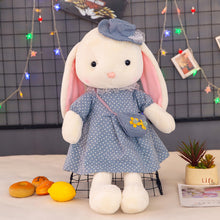 Load image into Gallery viewer, 37cm Cute Rabbit Plush Toy with Hat Dress Long Ear Soft Stuffed Bunny Doll Sleeping Toy Girls Kids Baby Plush Animal Birthday Gifts