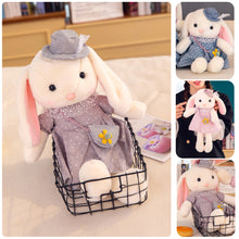 Load image into Gallery viewer, 37cm Cute Rabbit Plush Toy with Hat Dress Long Ear Soft Stuffed Bunny Doll Sleeping Toy Girls Kids Baby Plush Animal Birthday Gifts