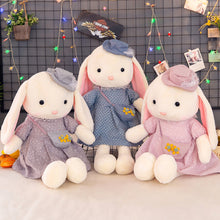 Load image into Gallery viewer, 37cm Cute Rabbit Plush Toy with Hat Dress Long Ear Soft Stuffed Bunny Doll Sleeping Toy Girls Kids Baby Plush Animal Birthday Gifts