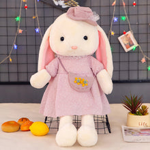 Load image into Gallery viewer, 37cm Cute Rabbit Plush Toy with Hat Dress Long Ear Soft Stuffed Bunny Doll Sleeping Toy Girls Kids Baby Plush Animal Birthday Gifts