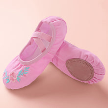Load image into Gallery viewer, Children Practise Ballerina Shoes Woman Dance Shoes Girls Ballet Shoes Satin Embroidery Soft Sole Ballet Dance Slippers