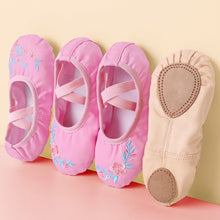 Load image into Gallery viewer, Children Practise Ballerina Shoes Woman Dance Shoes Girls Ballet Shoes Satin Embroidery Soft Sole Ballet Dance Slippers
