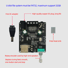 Load image into Gallery viewer, MINI 50Wx2 Bluetooth 5.0 Wireless Audio Digital Power amplifier Stereo board Bluetooth Amp Amplificador 3.5MM USB APP C50L
