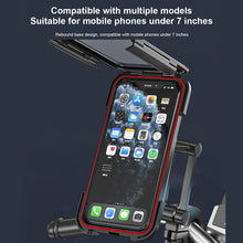 Load image into Gallery viewer, Waterproof Motorcycle Bike Mobile Phone Holder Support Universal Bicycle GPS 360° Swivel Adjustable Motorcycle Cellphone Holder