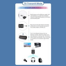 Load image into Gallery viewer, 5 in 1 Bluetooth Adapter For Speaker Headset Car Wireless Audio Receiver/Transmitter Dual Function Bluetooth 5.2 USB Dongle