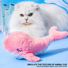 Load image into Gallery viewer, Jumping Lobster Cat Toys Interactive Electric Shark Toys Washable Cat Plush Toy With Catnip Vibration Sensor Cats Game Toy Kitten