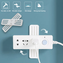 Load image into Gallery viewer, Rotatable Wall Mounted Socket Holder Punch Free Plug Fixer Self-Adhesive Power Strip Holder Home Cable Wire Organizer Racks