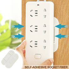 Load image into Gallery viewer, Wall Mounted Socket Holder Punch Free Plug Fixer Self-Adhesive Power Strip Holder Home Cable Wire Organizer Racks