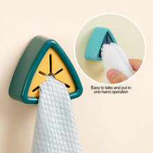 Load image into Gallery viewer, Wall Mounted Towel Plug Self Adhesive Towel Hook Holder Bathroom Towel Storage Rack Waterproof Kitchen Rag Dishcloth Clip Organizer