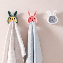 Load image into Gallery viewer, Wall Mounted Towel Plug Self Adhesive Towel Hook Holder Bathroom Towel Storage Rack Waterproof Kitchen Rag Dishcloth Clip Organizer