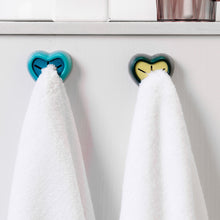 Load image into Gallery viewer, Wall Mounted Towel Plug Self Adhesive Towel Hook Holder Bathroom Towel Storage Rack Waterproof Kitchen Rag Dishcloth Clip Organizer
