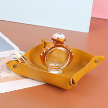 Load image into Gallery viewer, PU Leather Keychain Storage Tray Desktop Waterproof Storage Box Table Jewelry Organizing Tray Flat Mat