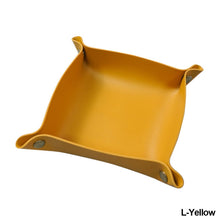 Load image into Gallery viewer, PU Leather Keychain Storage Tray Desktop Waterproof Storage Box Table Jewelry Organizing Tray Flat Mat