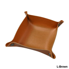 Load image into Gallery viewer, PU Leather Keychain Storage Tray Desktop Waterproof Storage Box Table Jewelry Organizing Tray Flat Mat