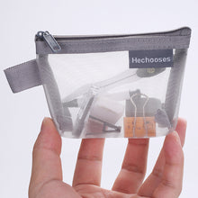 Load image into Gallery viewer, Simple Nylon Mesh Storage Bag Key Cards Storage Pouch with Zipper Thicken Travel Bags Office Stationary Case