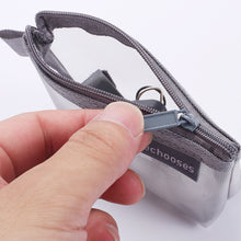 Load image into Gallery viewer, Simple Nylon Mesh Storage Bag Key Cards Storage Pouch with Zipper Thicken Travel Bags Office Stationary Case