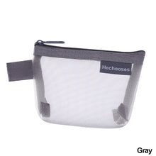 Load image into Gallery viewer, Simple Nylon Mesh Storage Bag Key Cards Storage Pouch with Zipper Thicken Travel Bags Office Stationary Case