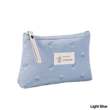 Load image into Gallery viewer, Flower Print Canvas Women Makeup Bag Portable Travel Wash Pouch Toiletries Organize Zipper Bag Cosmetic Bag