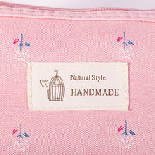 Load image into Gallery viewer, Flower Print Canvas Women Makeup Bag Portable Travel Wash Pouch Toiletries Organize Zipper Bag Cosmetic Bag