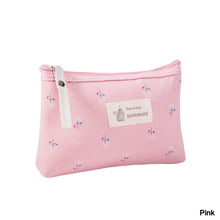 Load image into Gallery viewer, Flower Print Canvas Women Makeup Bag Portable Travel Wash Pouch Toiletries Organize Zipper Bag Cosmetic Bag