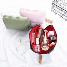 Load image into Gallery viewer, Korean Style Solid Color Cosmetic Bag Women Bow Tie Makeup Bag Waterproof Travel Wash Pouch Toiletries Case Bag Organizer