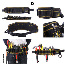 Load image into Gallery viewer, Multifunction Oxford Fabric Tools Bag Electricians Saddlebag Waterproof Canvas Hand Tools Wasit Bag Wrench Pliers Storage Bag