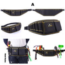 Load image into Gallery viewer, Multifunction Oxford Fabric Tools Bag Electricians Saddlebag Waterproof Canvas Hand Tools Wasit Bag Wrench Pliers Storage Bag