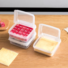 Load image into Gallery viewer, 2pcs Transparent Butter Cheese Storage Box Portable Refrigerator Fruit Vegetable Organizer Box Cheese Box