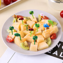 Load image into Gallery viewer, 8/12Pcs Lunch Box Fruit Picks Mini Creative Fruit Cake Dessert Food Forks Kids Snack Decoration Forks Bento Salad Decoration Accessories Cake Picks Toothpick
