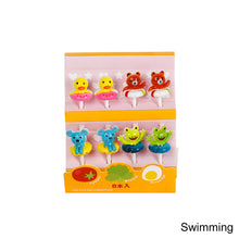 Load image into Gallery viewer, Lunch Box Fruit Picks Mini Creative Fruit Cake Dessert Food Forks Kids Snack Decoration Forks Bento Salad Decoration Accessories Cake Picks Toothpick