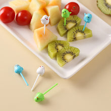 Load image into Gallery viewer, 6pcs Cute Bird Lunch Box Fruit Picks Mini Creative Fruit Cake Dessert Food Forks Kids Snack Decoration Forks Bento Salad Decoration Accessories Cake Picks Toothpick