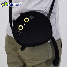 Load image into Gallery viewer, Metoo Black White Cat Sling Bag Cute Plush Phone Bag Girls Plush Mini Bag Coins Purse Birthday Gifts Crossbody Bag