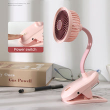 Load image into Gallery viewer, Portable Mini Hand Clip Fan USB Rechargeable Quiet Desktop Electric Fan High Quality Student Dormitory Small Cooling Fan